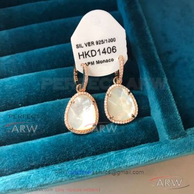 AAA APM Monaco Jewelry For Sale - White MOP Pendant Earrings